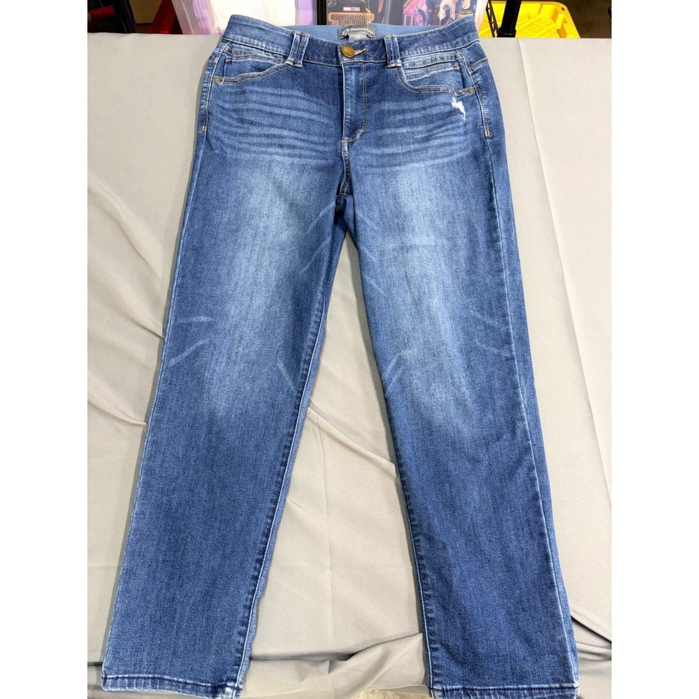 Democracy Ab Solution Straight‎ Leg Jeans Womens 12 Denim BN2363F9ZQ Distress